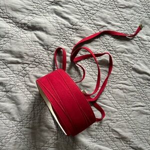 White House Black Market red obi belt